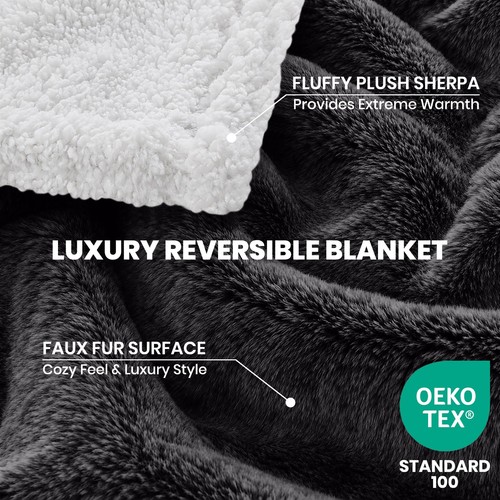 Sherpa fleece blanket 480gsm - blanket,